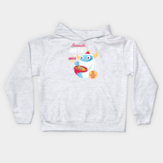 Abominable Snowflakes Kids Hoodie by DinoMike